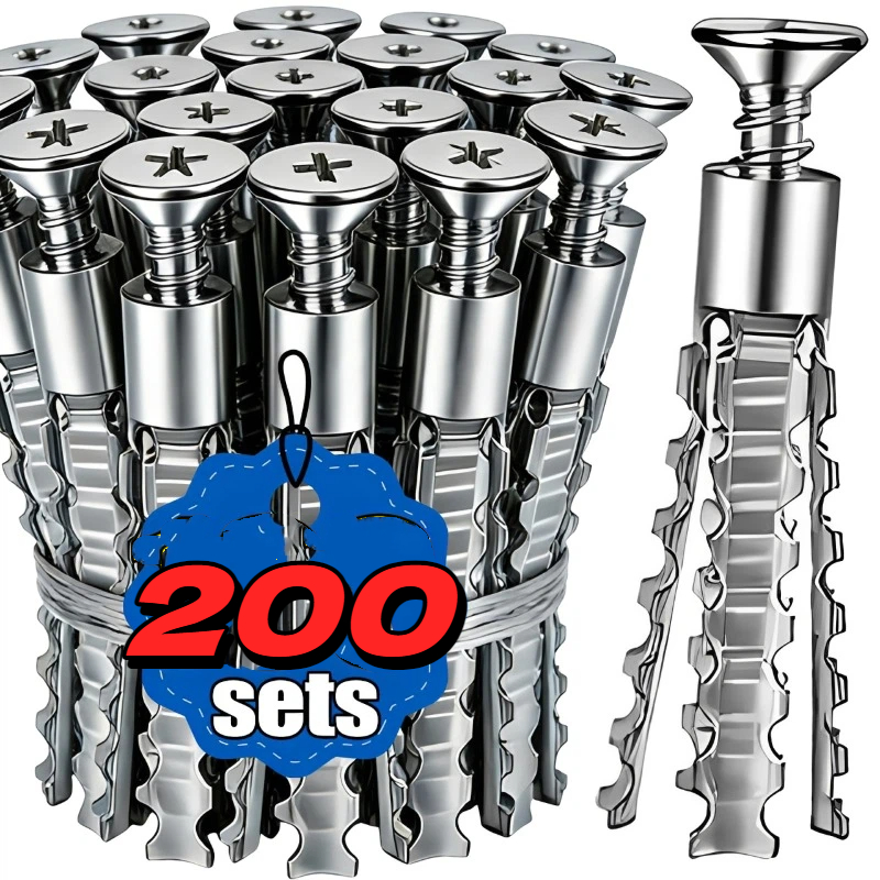 Drywall Anchor Screw - 6/8mm拡張パイプ中空壁用金属拡張ネジキットセルフタッピングネジパイプドリルプラグファスナーボルトアンカー