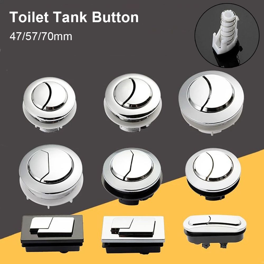 Toilet Flush Valve - 1個入り 47/57/70mm トイレタンクボタン 丸型/角型 バルブロッド トイレプッシュボタン