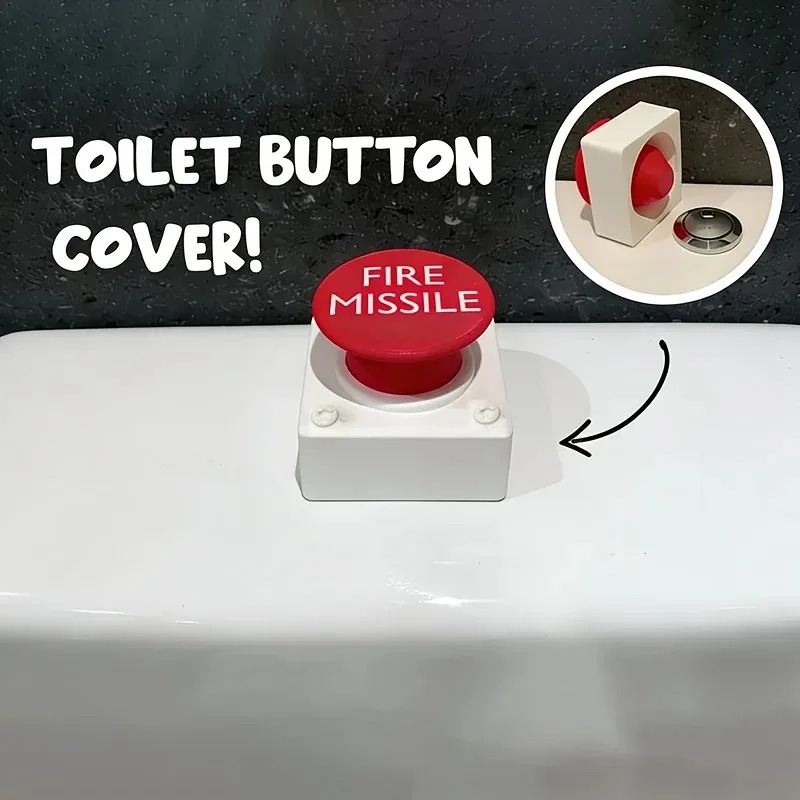 Toilet Flush Valve - トイレの洗浄ボタン用カバー1個。穴あけ不要で、浴室やトイレの標準的なバルブに適合。DIY用部品。
