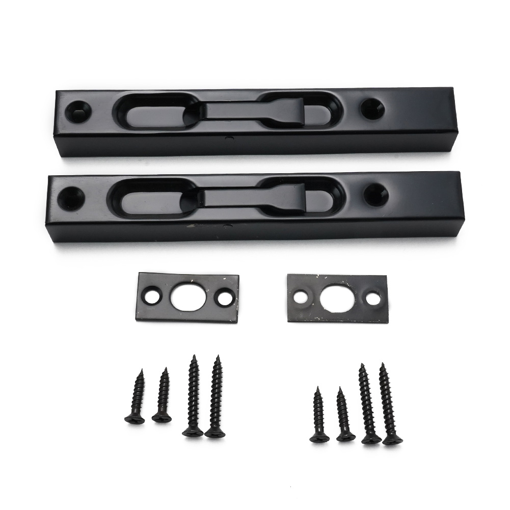 Home Improvement Fence - 1 セットドアボルトロックステンレス鋼ストライクプレートドアボルトロックホームセンター用フェンス/パティオ/木材の枠に適したドアボルトロック