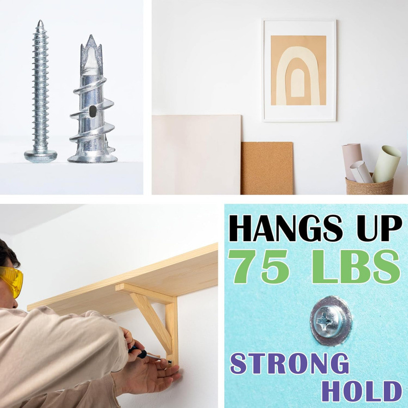 40/50個入りヘビーデューティーメタルドライウォールアンカ - Drywall Anchor Screw のレビューと価格