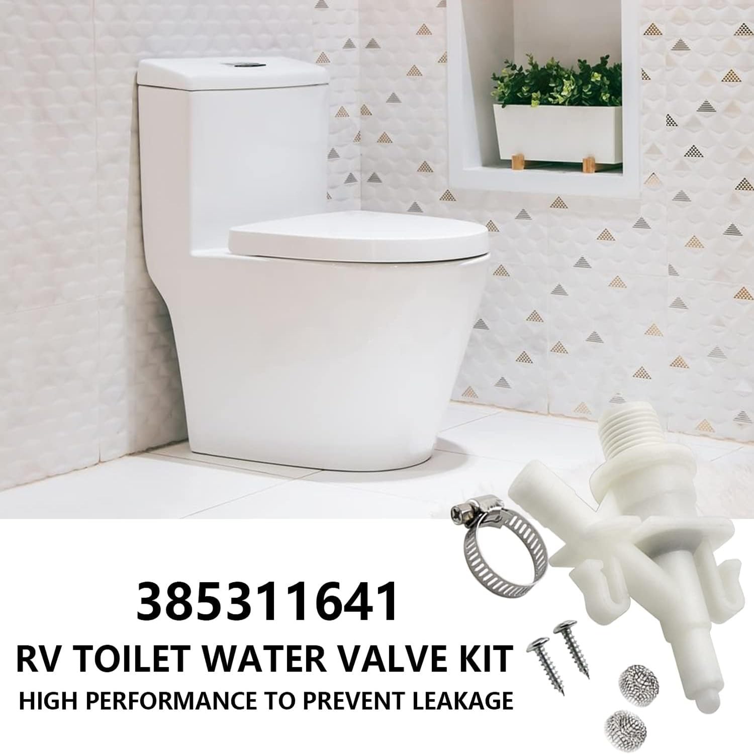 RVトイレフラッシュバルブ漏れなし耐腐食性ABS製、冬キャン - Toilet Flush Valve のレビューと価格