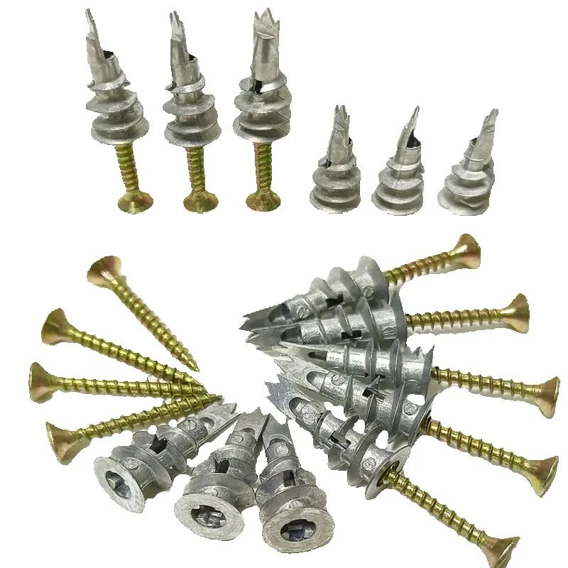 10個入り亜鉛製セルフドリリング乾式壁用アンカースクリューキ - Drywall Anchor Screw のレビューと価格