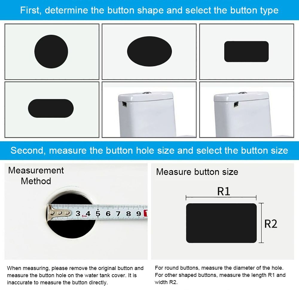 1個入り 47/57/70mm トイレタンクボタン 丸型/角 - Toilet Flush Valve のレビューと価格