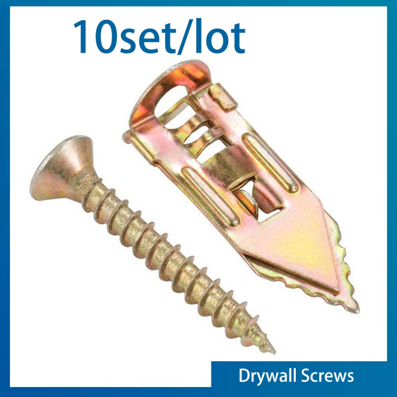 10個入り／セット　ドリル用アンカー、壁用アンカー、自己タッ - Drywall Anchor Screw のレビューと価格