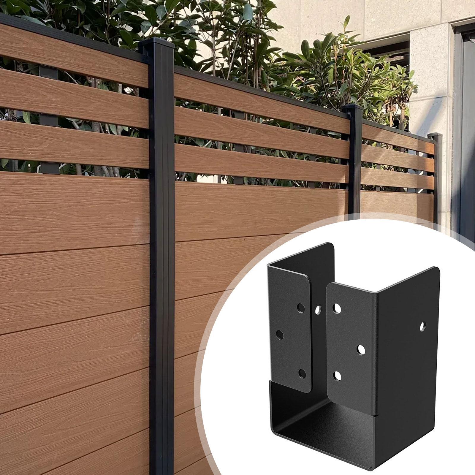 金属製隠し梁ハンガーブラケット、黒色フランジ付き、木製フェン - Home Improvement Fence のレビューと価格
