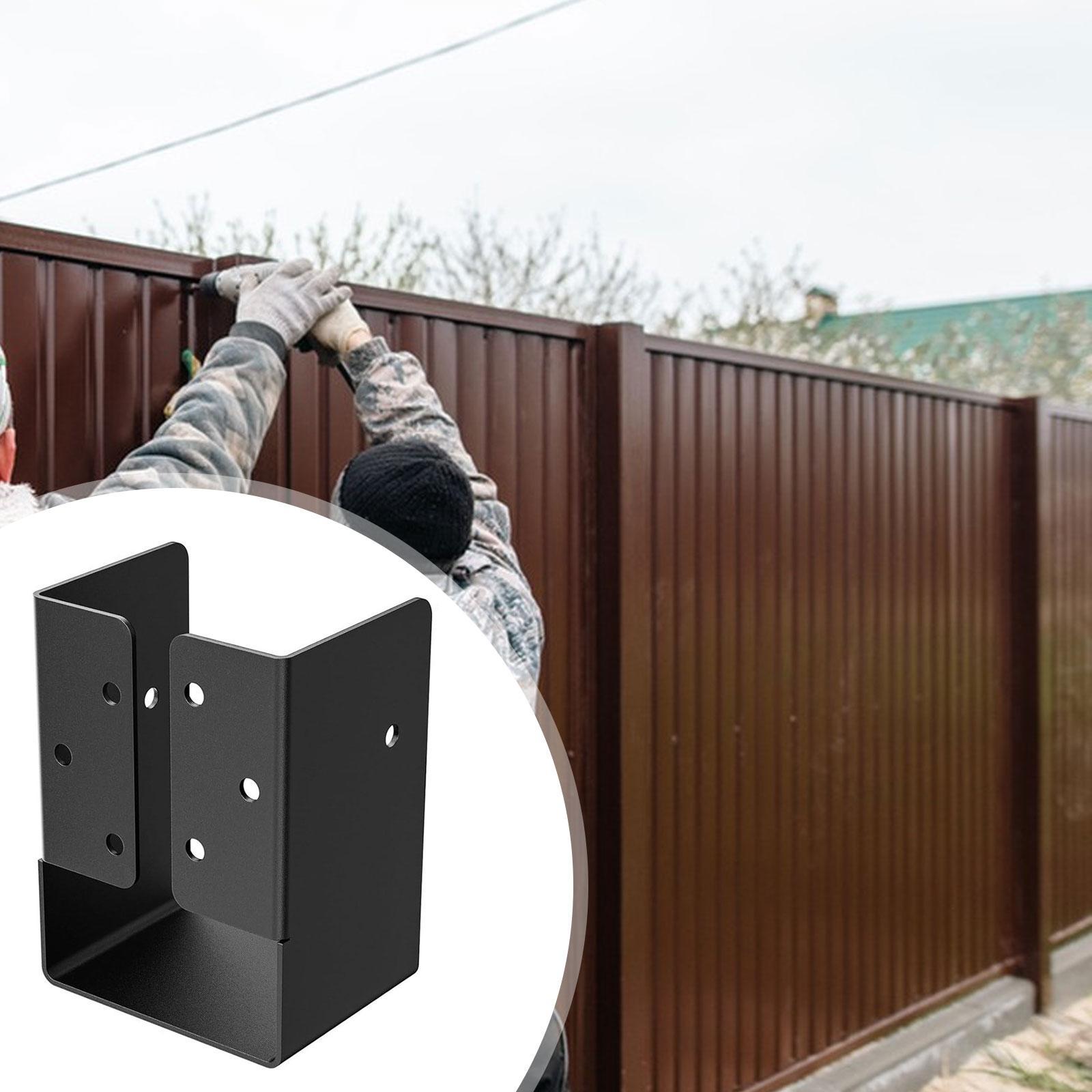 金属製隠し梁ハンガーブラケット、黒色フランジ付き、木製フェン - Home Improvement Fence のレビューと価格