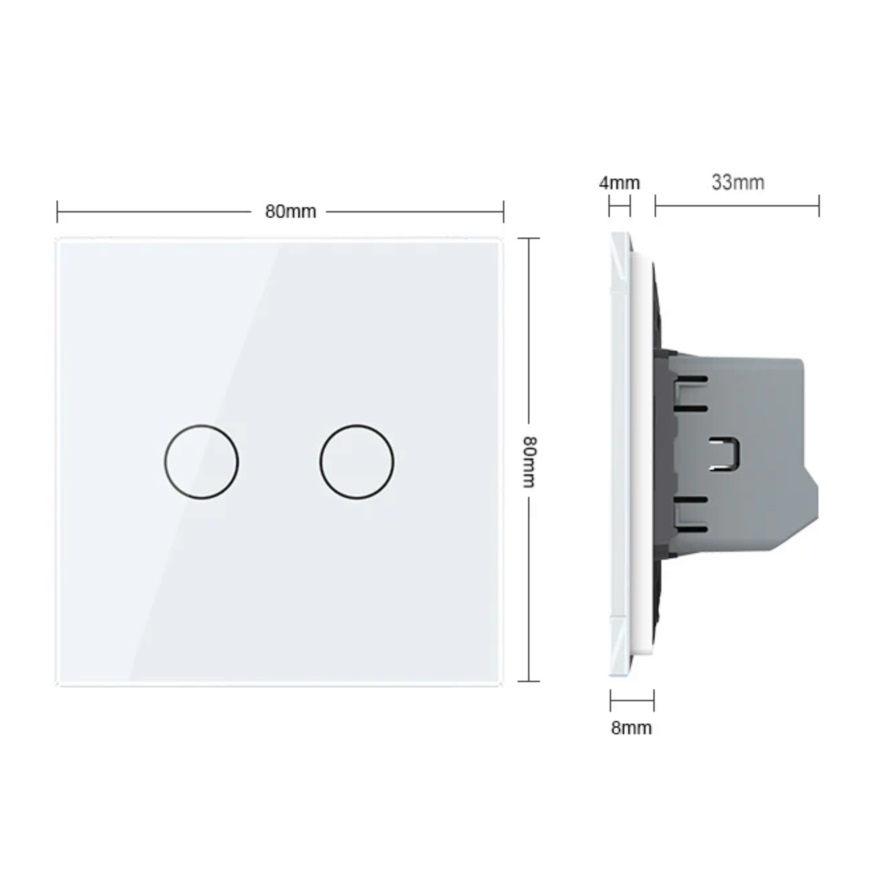 LIVOLO EU規格タッチセンサー壁スイッチ、2連1路高感 - Home Improvement Years のレビューと価格