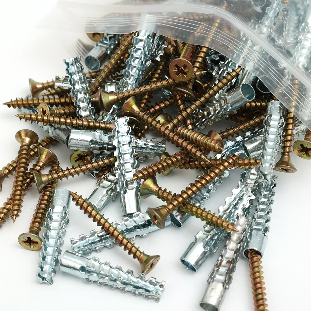 10-100セット金属製拡張プラグ、セルフタッピングネジキッ - Drywall Anchor Screw のレビューと価格